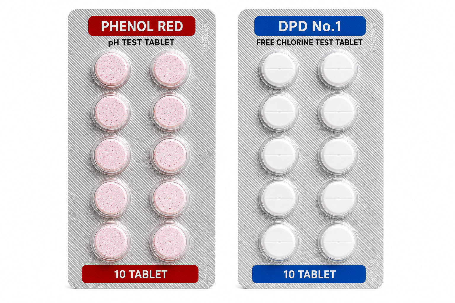 Aura Kimya DPD No.1 & Phenol Red Test Tabletleri (10+10 Tablet)