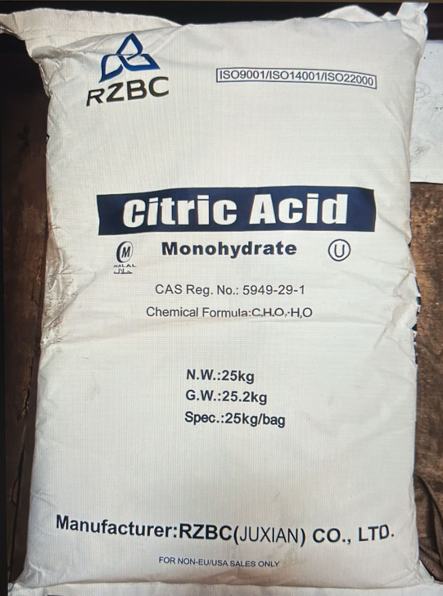 Sitrik Asit - 25kg